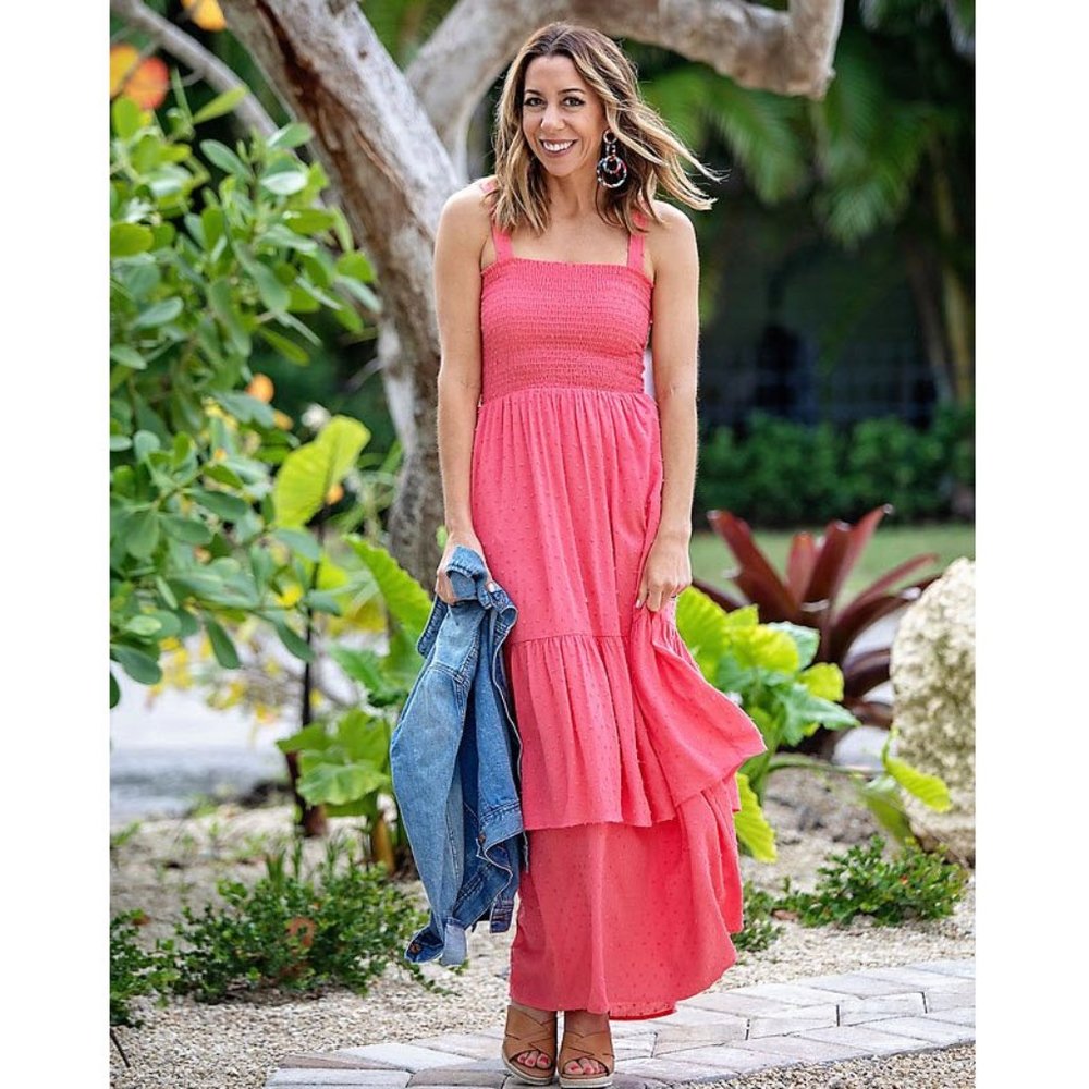 [nwt] GIBSON X THE MOTHERCHIC Laguna Smocked Maxi Sundress